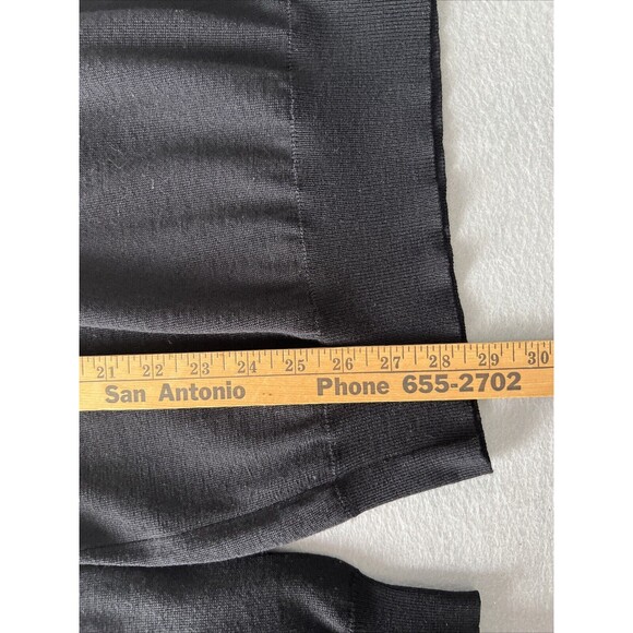 Lorenzo Uomo Merino Wool Sweater Mens XL Black Mock Neck Italian Pure New Wool - Picture 6 of 8